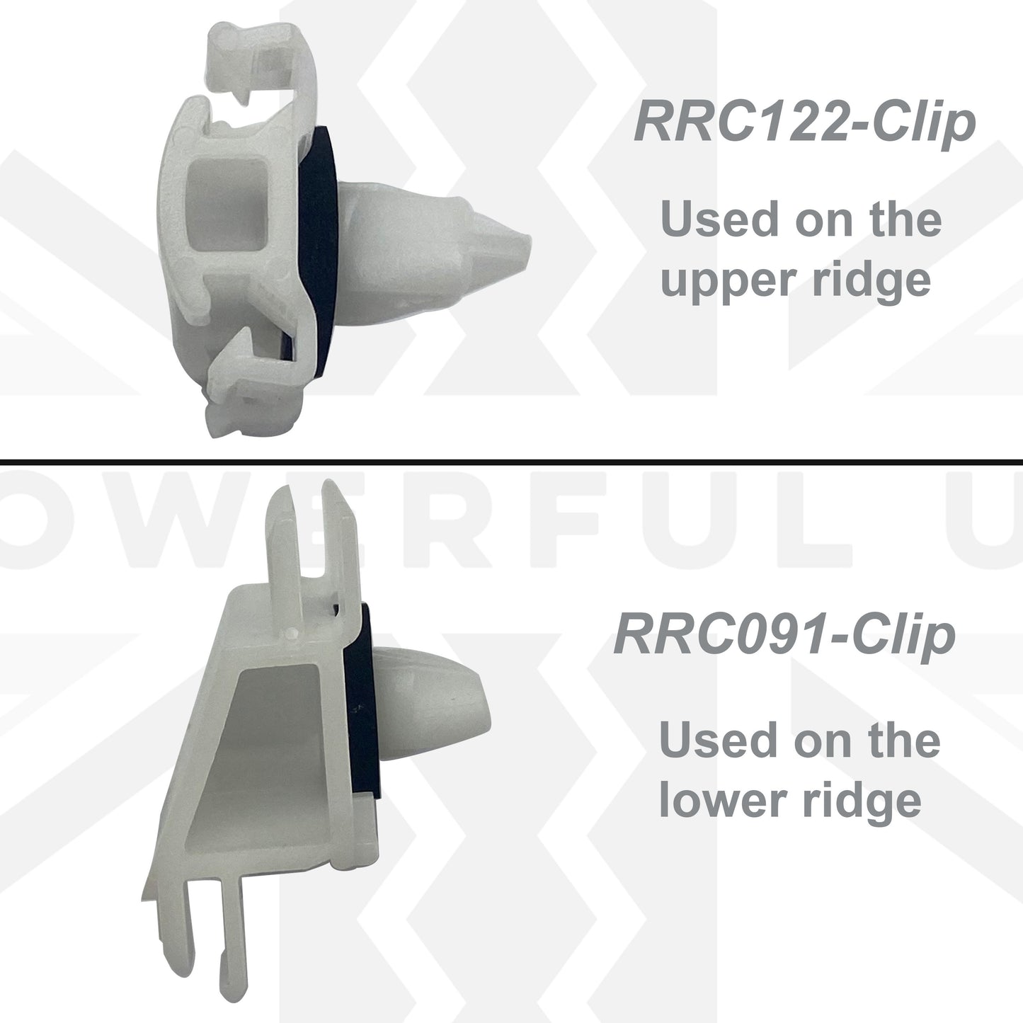 5x Outer Door Moulding Panel Clips for Range Rover L322 (Upper ridge)