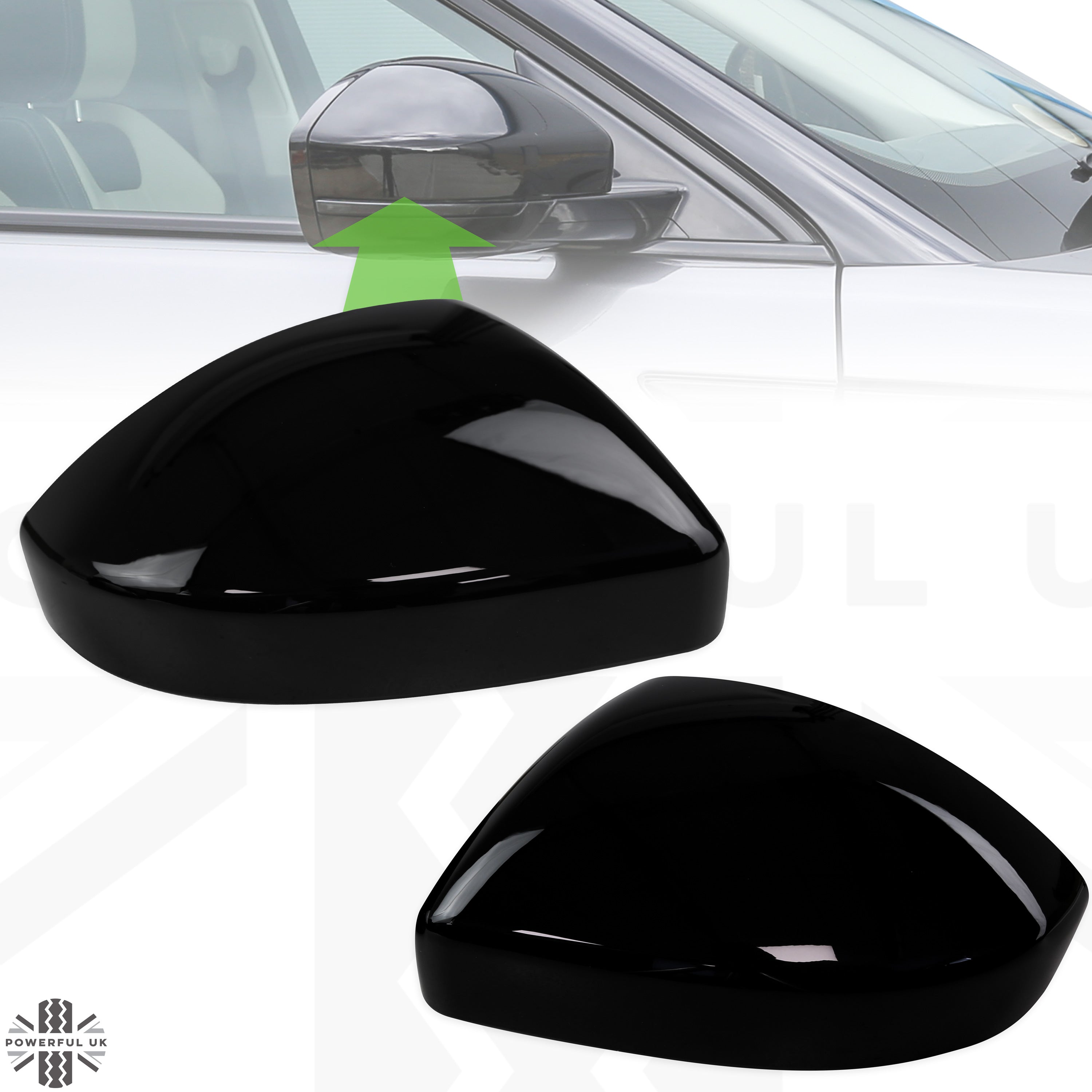 Left Side Mirror Cover Caps Gray For Land Rover Range - View #6