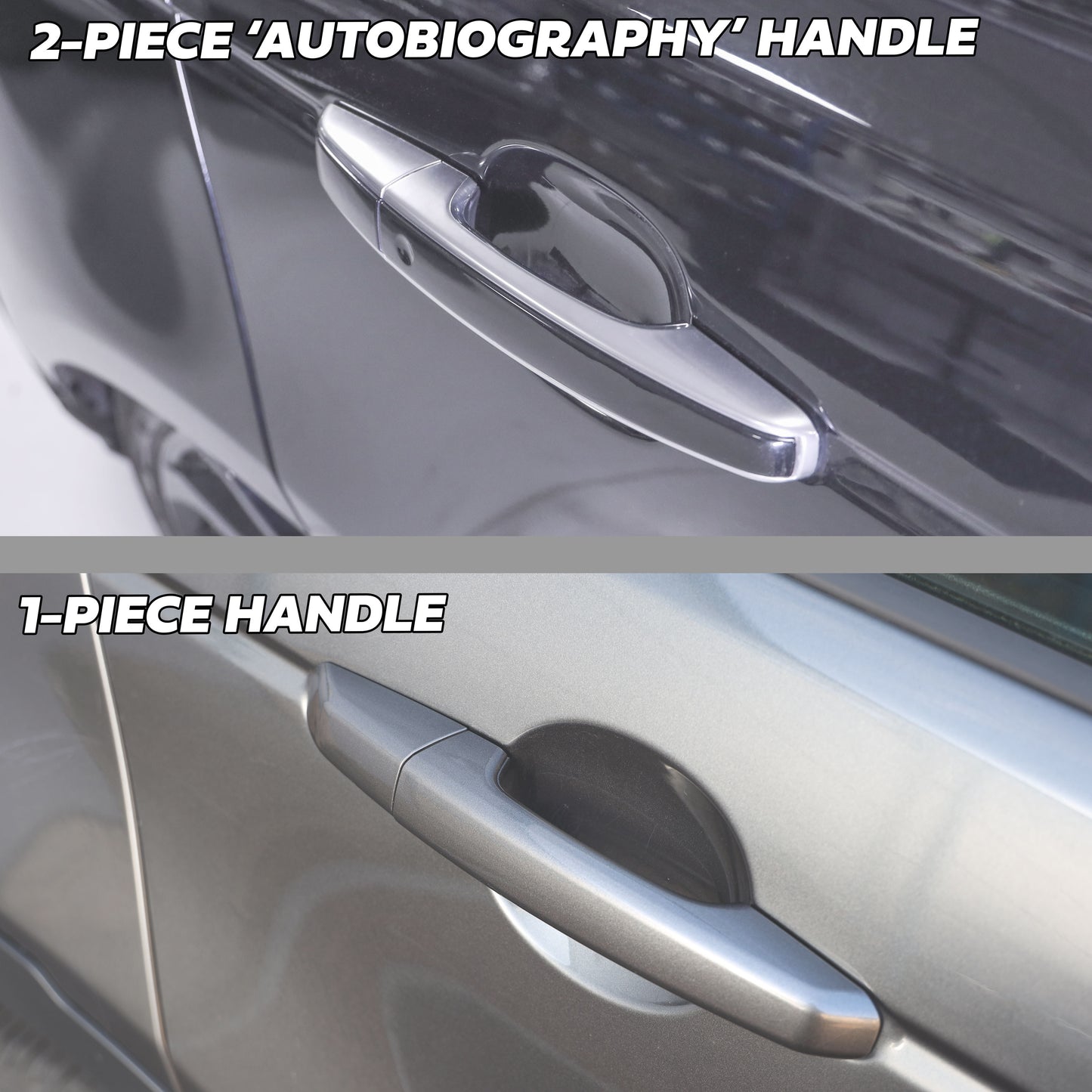 'Autobiography Style' Door Handles Skins in Black for Range Rover Sport L494 - 8pc with Right Key Release