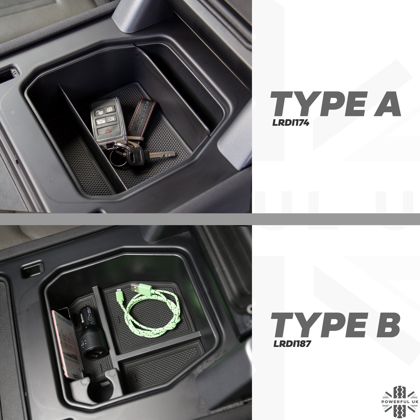 Front Armrest Storage Tray for Land Rover Defender L663 - Type A