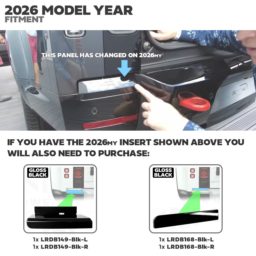 LED rear light upgrade kit for Land Rover Defender L663 - White + Red