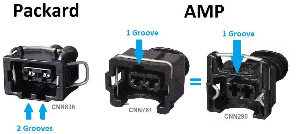 2 Way Electrical AMP Connector with loom - Pair