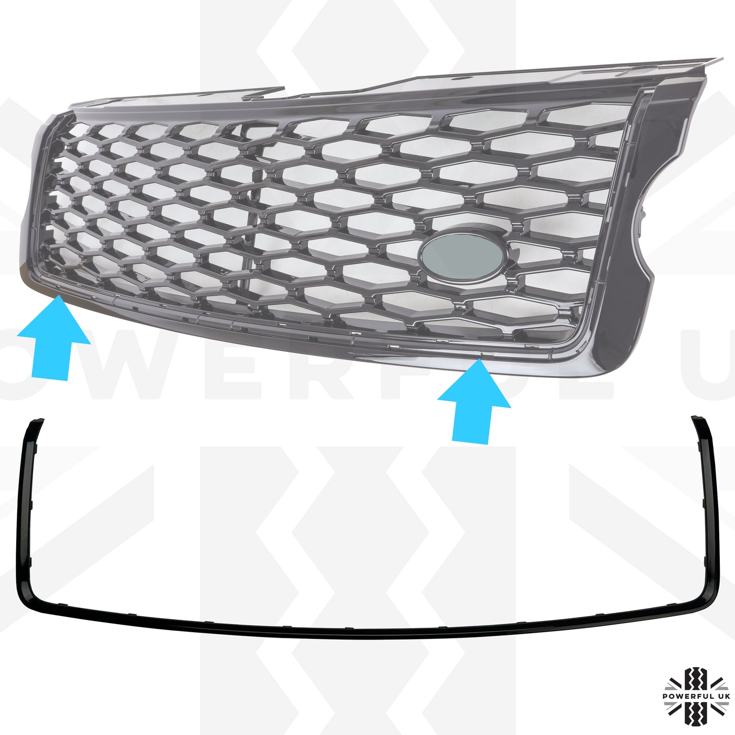 Front Grille SVO Surround Trim in Black for Range Rover L405