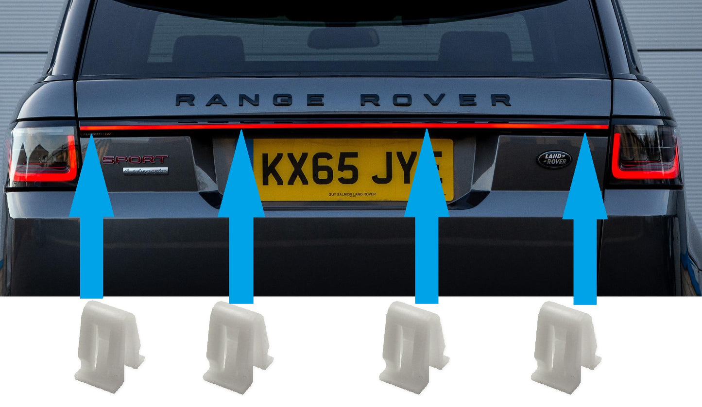 Replacement White Plastic Tailgate Trim Retaining Clips - Genuine
