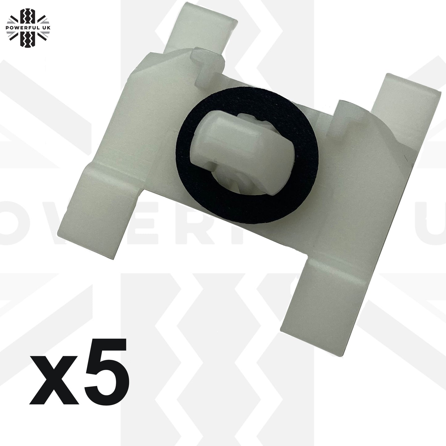 5x Outer Door Moulding Panel Clips for Range Rover L322 (Lower ridge)