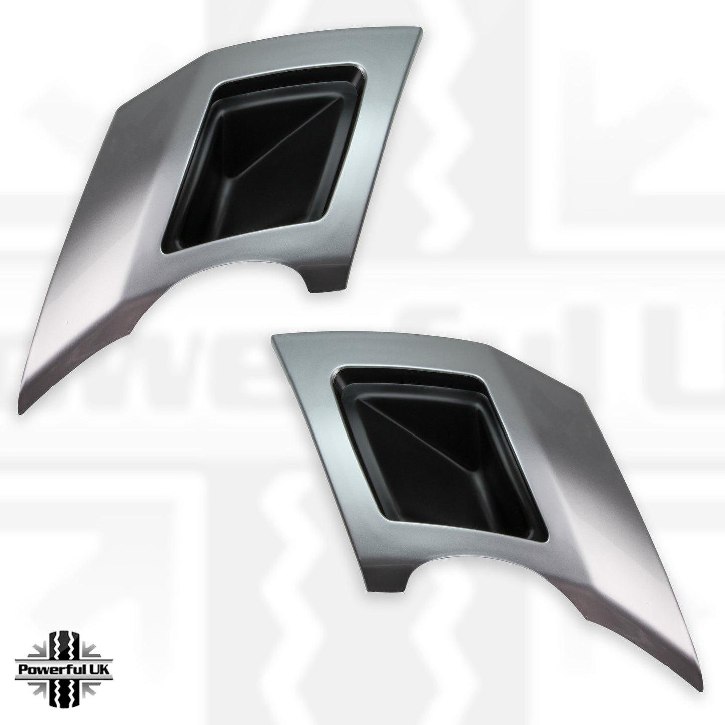 Rear bumper Twin Exhaust trims in Silver for Land Rover Discovery 5 (2017-20) HSE dynamic