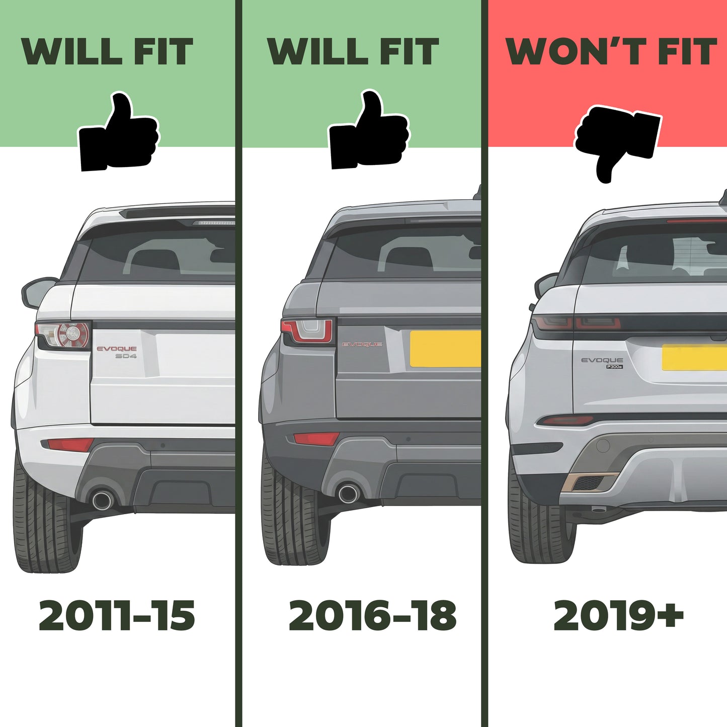 Facelift Rear Light for Range Rover Evoque - Left