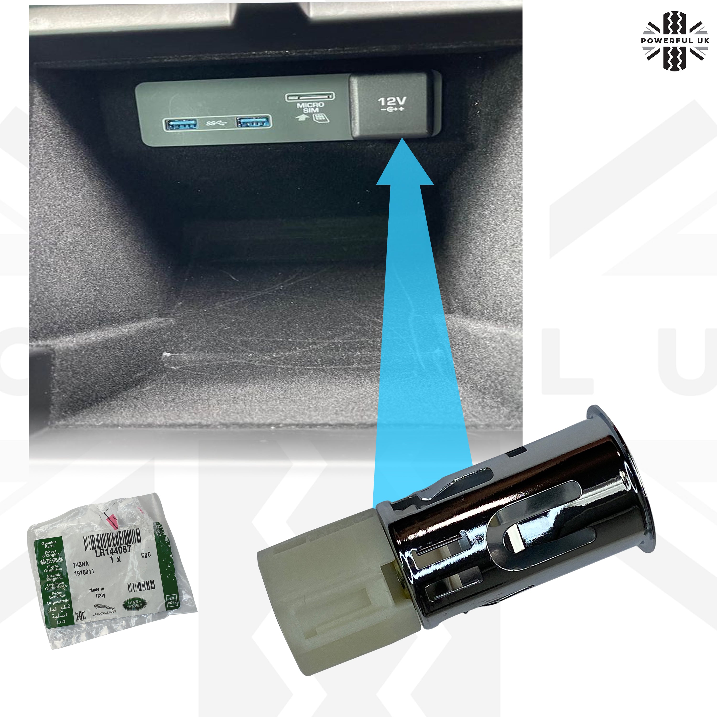 range rover evoque cigarette lighter Genuine Interior Power Outlet Cigar Lighter Base for Range Rover Evoqu –  Powerful UK