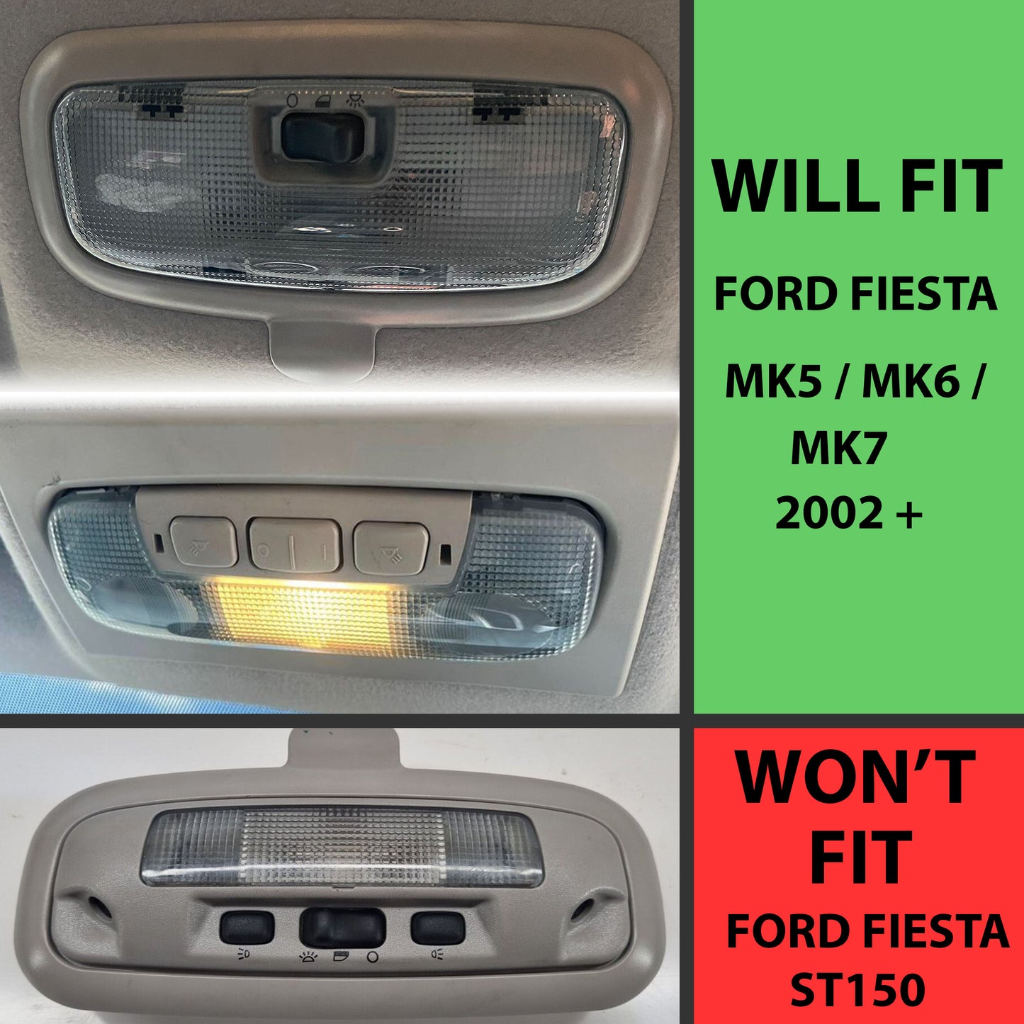 Overhead Console 'Dashcam' Wiring Kit - Tap-in Loom + USB-C Adapter for Ford Fiesta