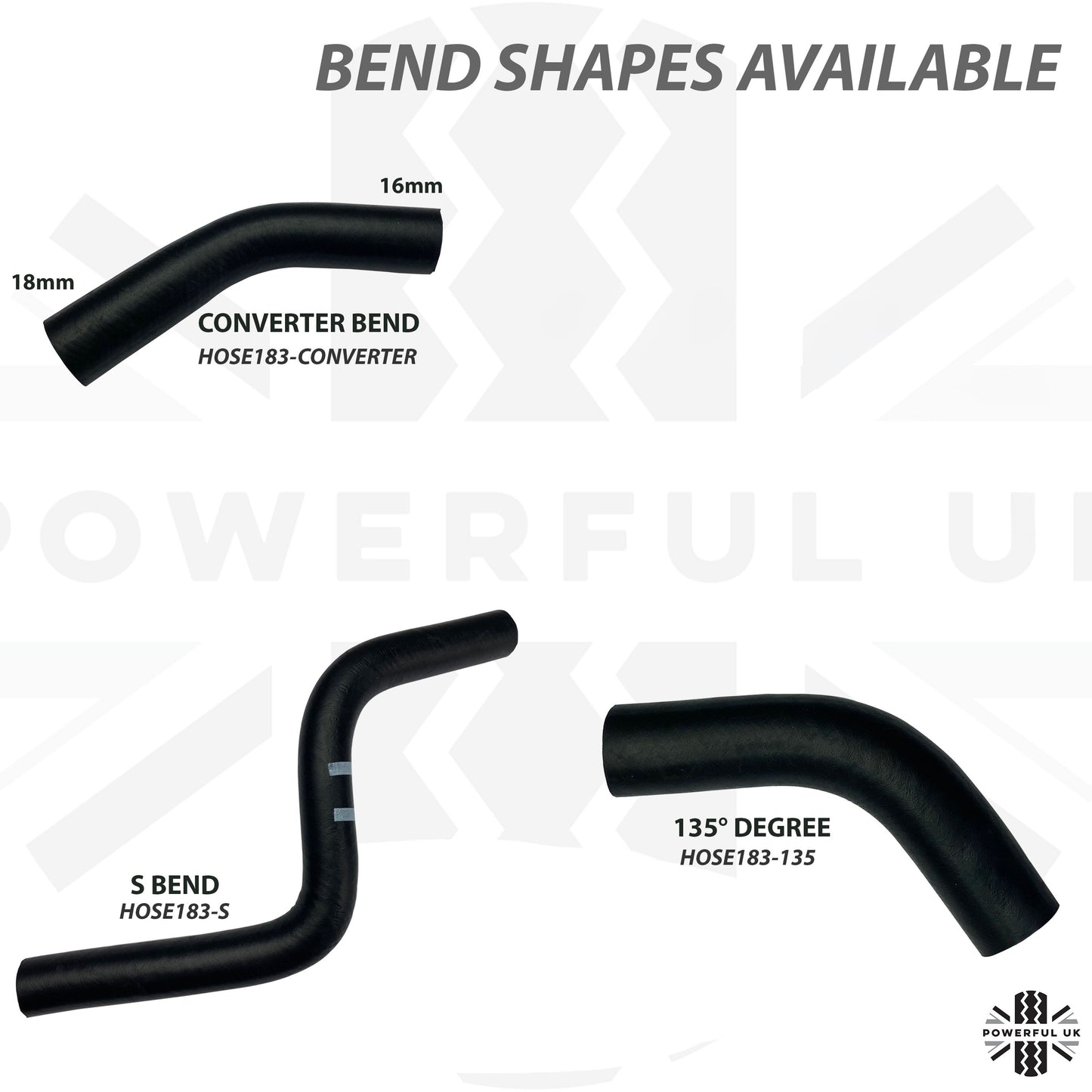 Rubber 135° Bend 16mm for Classic Kit Car
