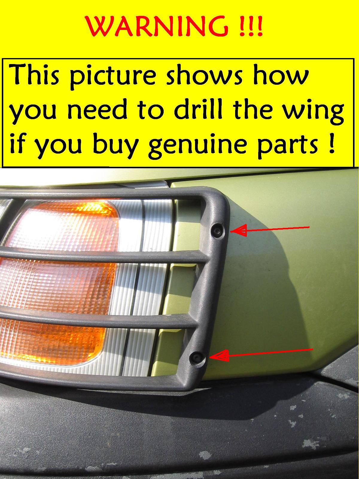 Front Light Guards - Black - for Land Rover Freelander 1 upto 2004