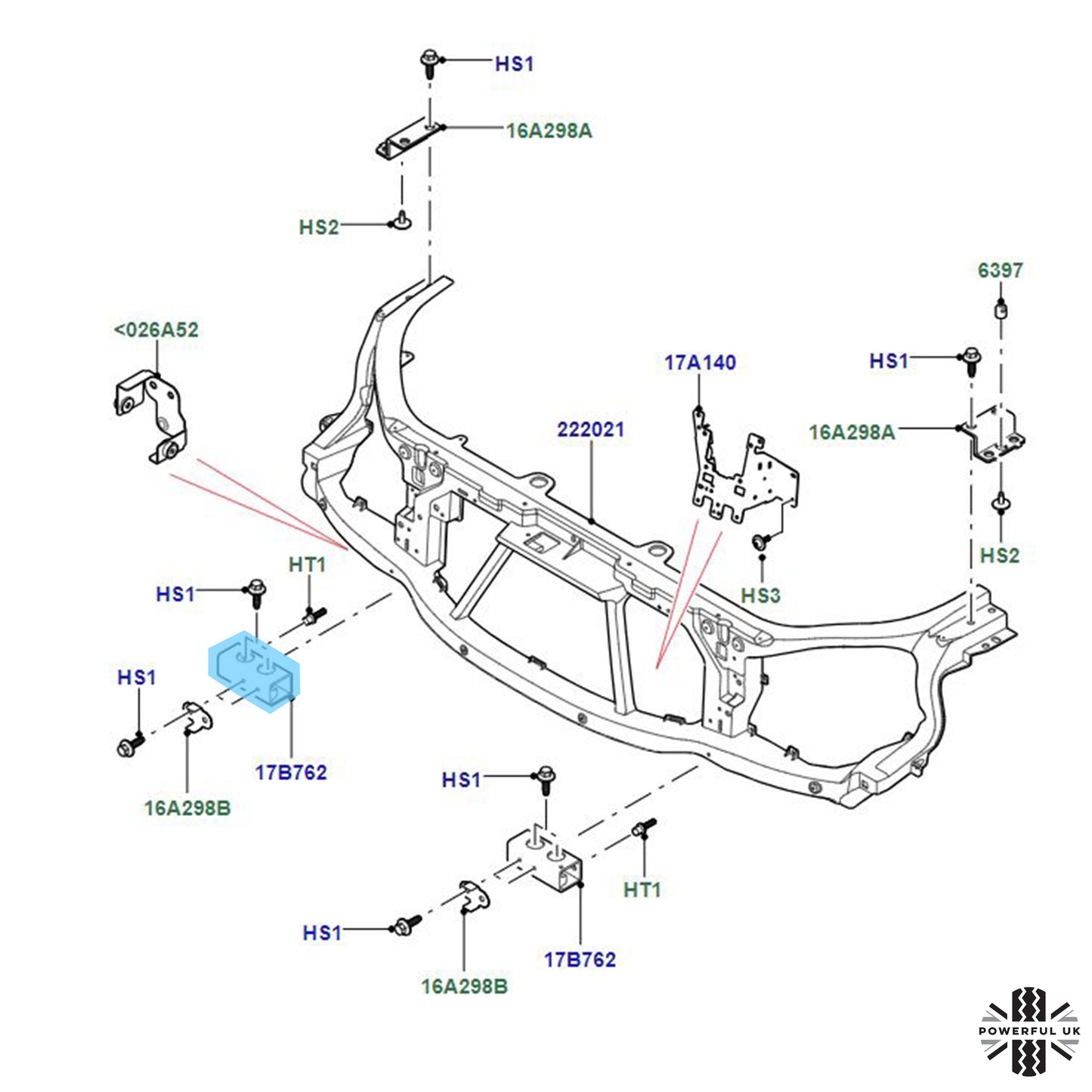 Front Bumper Crash Impact Metal Bracket for Land Rover Discovery 5 - Right