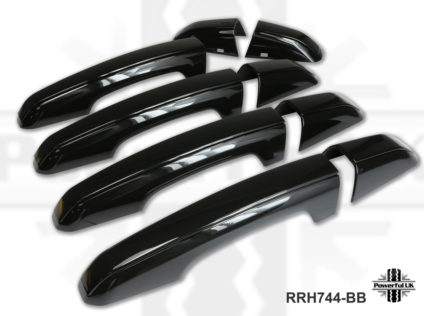 2pc "HSE Luxury Style" Door Handle Covers for Land Rover Discovery 5 - Black/Black