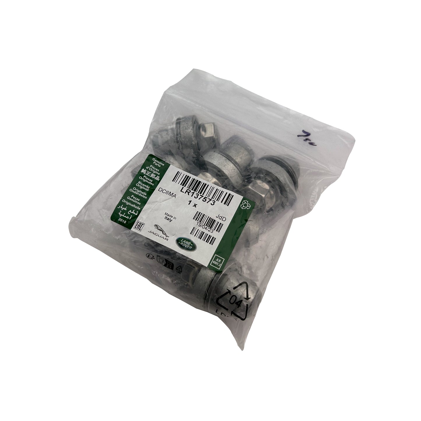 Genuine Locking Wheel Nut Key + 6x Locking Nuts Kit for Land Rover Defender L663