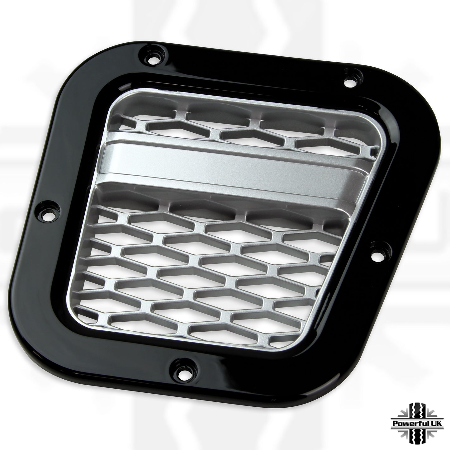 Side Vent - Black & Silver - for Land Rover Defender