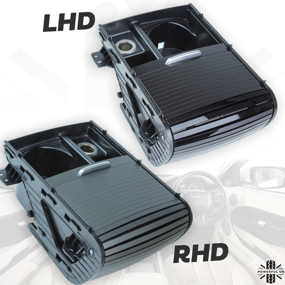 Genuine Cupholder Sliding Compartment for Range Rover Evoque 2011-18 LHD - Meteor Grey