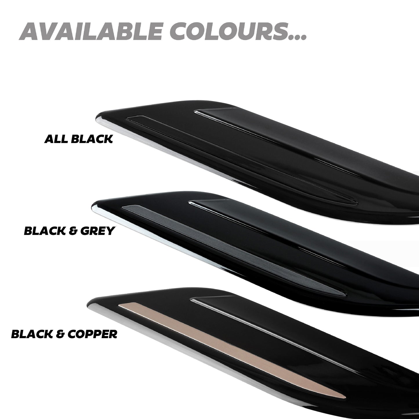 Dummy Bonnet Vents (Type 2) - 'All Gloss Black' for Range Rover Evoque