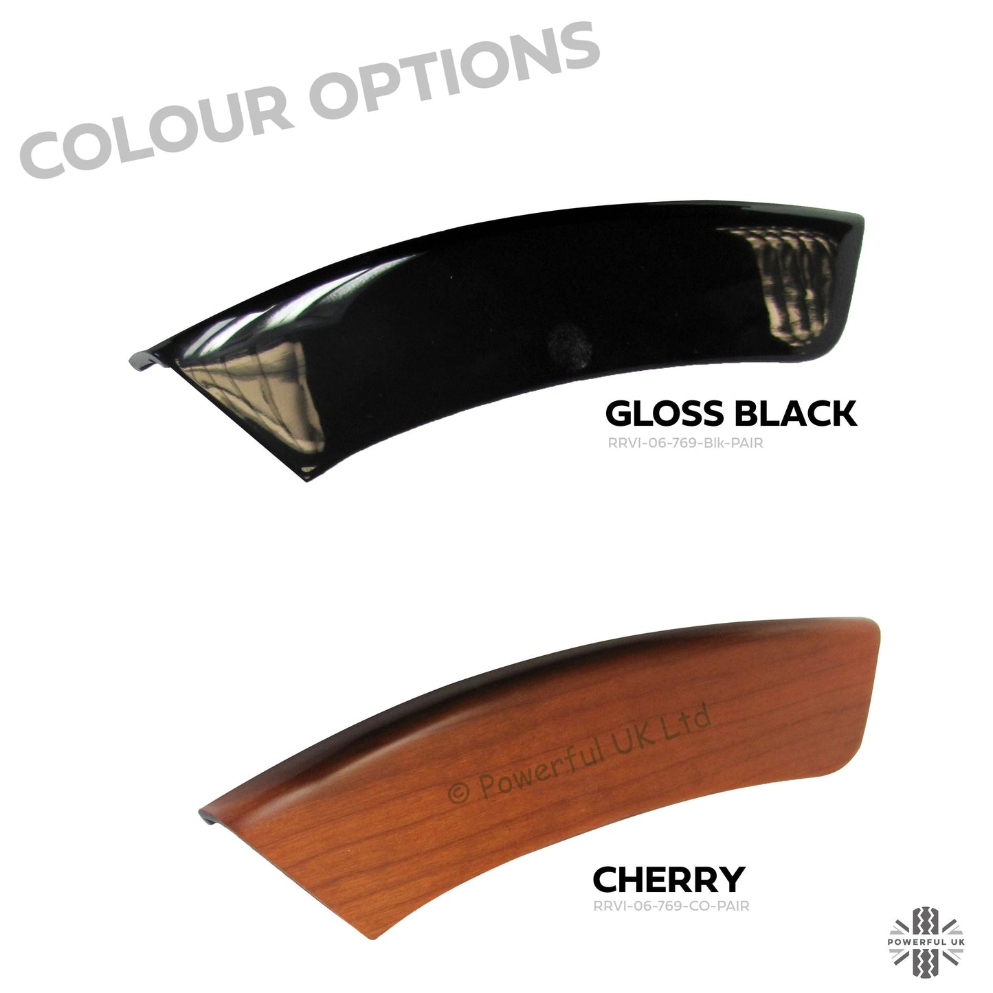 Gloss Black rear console pillars for Range Rover L322 2006-13