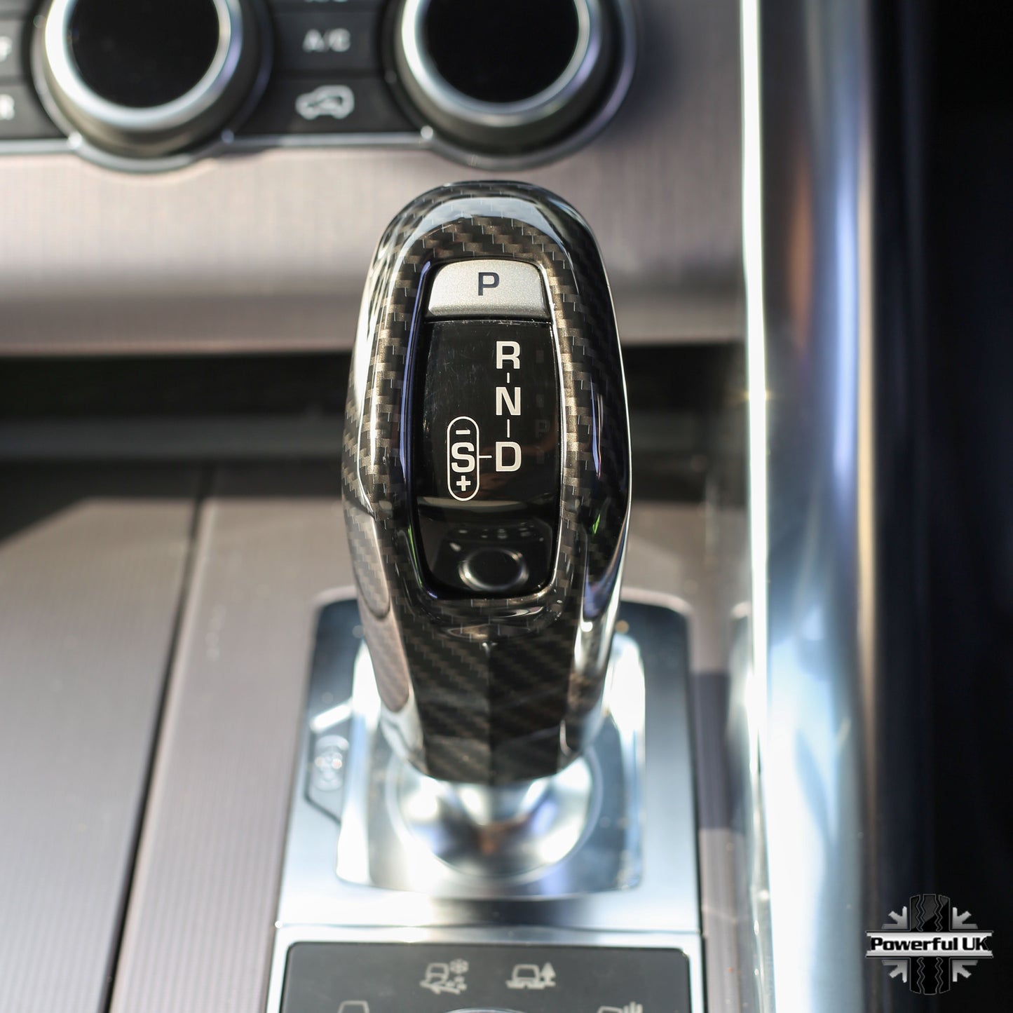 Carbon Fibre Effect Gear Lever Selector Trim Cover to fit Range Rover Sport L494