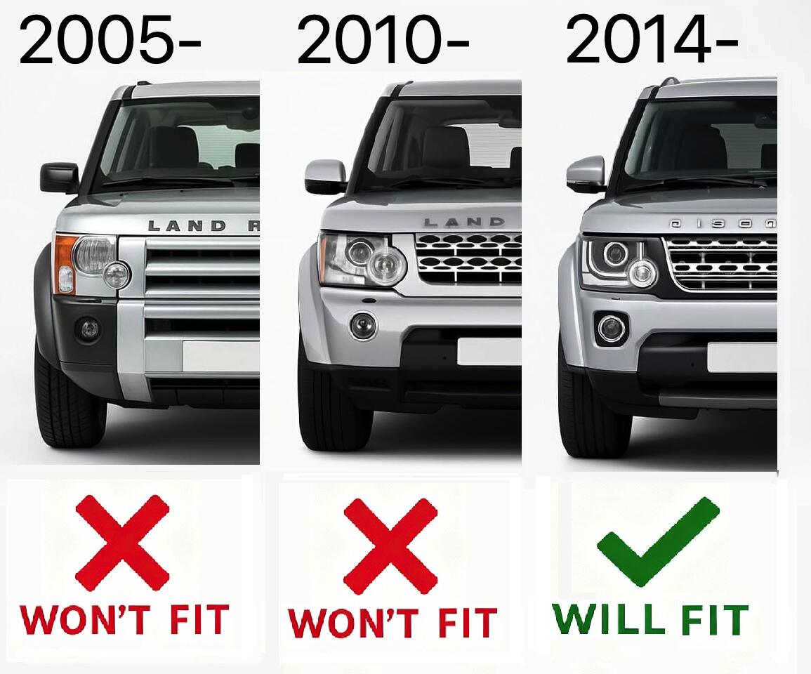 Front Grille - Black / Chrome / Black - for Land Rover Discovery 4 Facelift 2014 on
