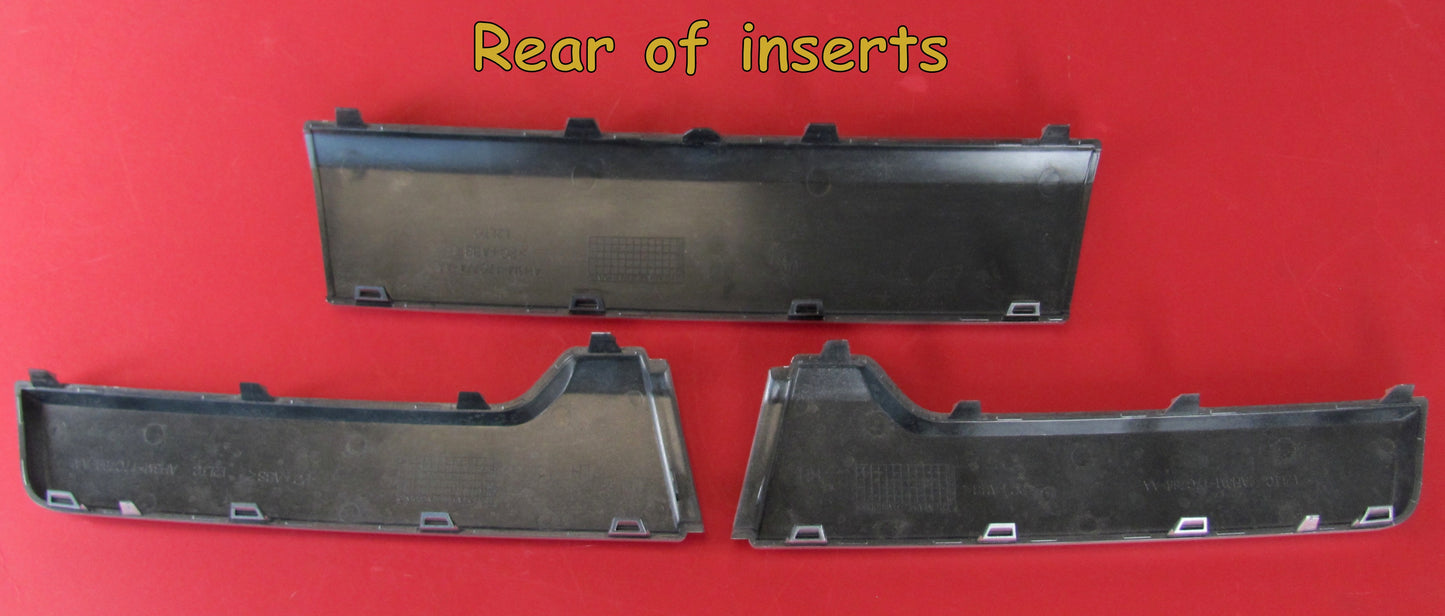 3pc Bumper Inserts for Range Rover Sport Autobiography Rear Bumper - Gloss Black
