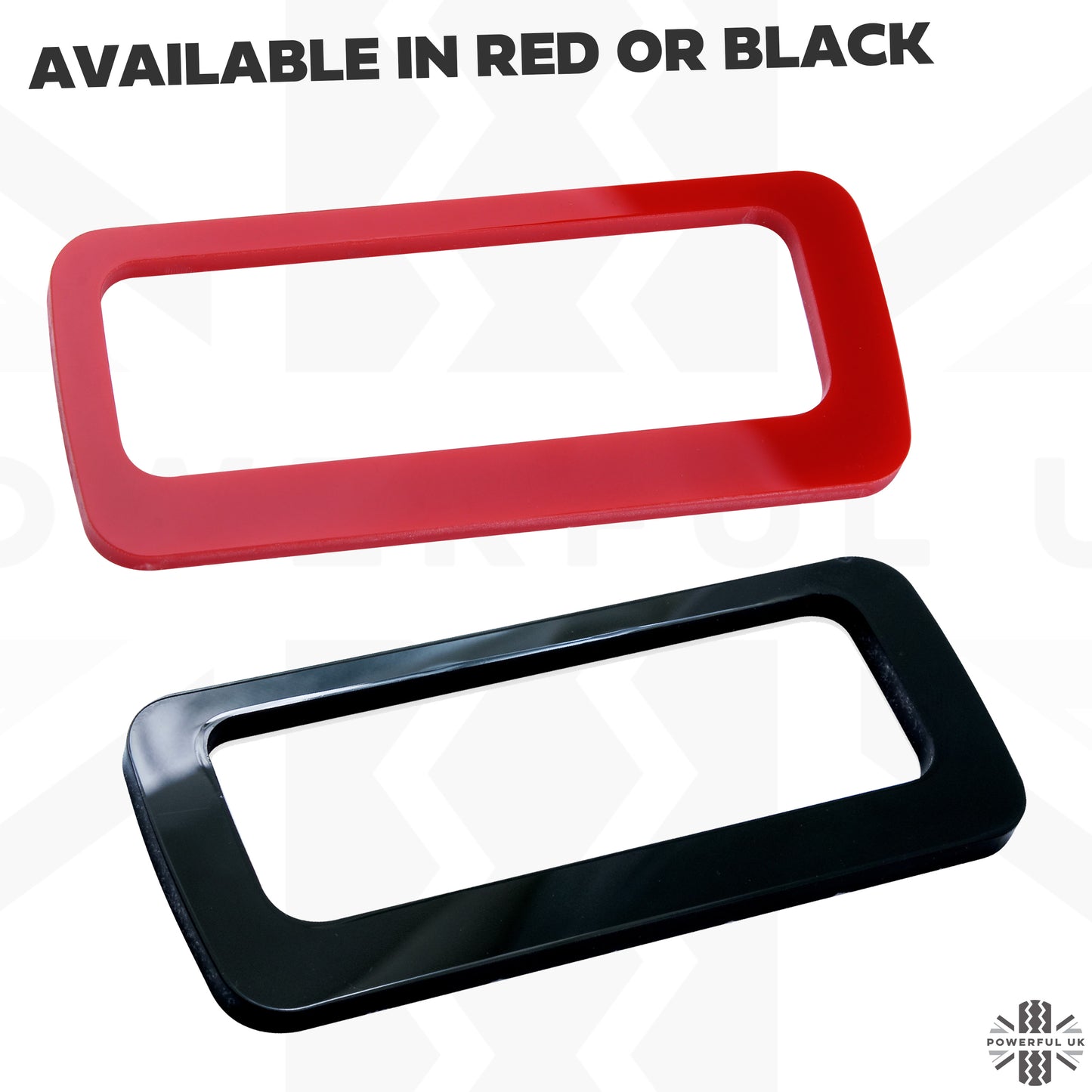 Rear Bumper Tow Loop Finisher Inserts - RED - for Land Rover Defender L663