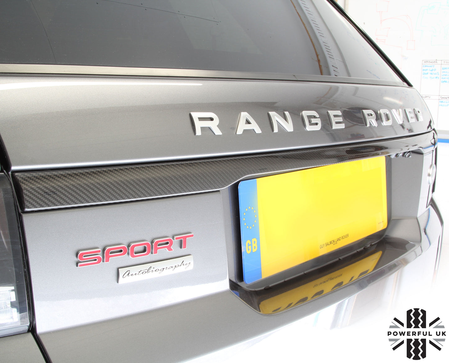 B-GRADE - Range Rover Sport L494 Tailgate Replacement Trim - Genuine - Carbon Fibre