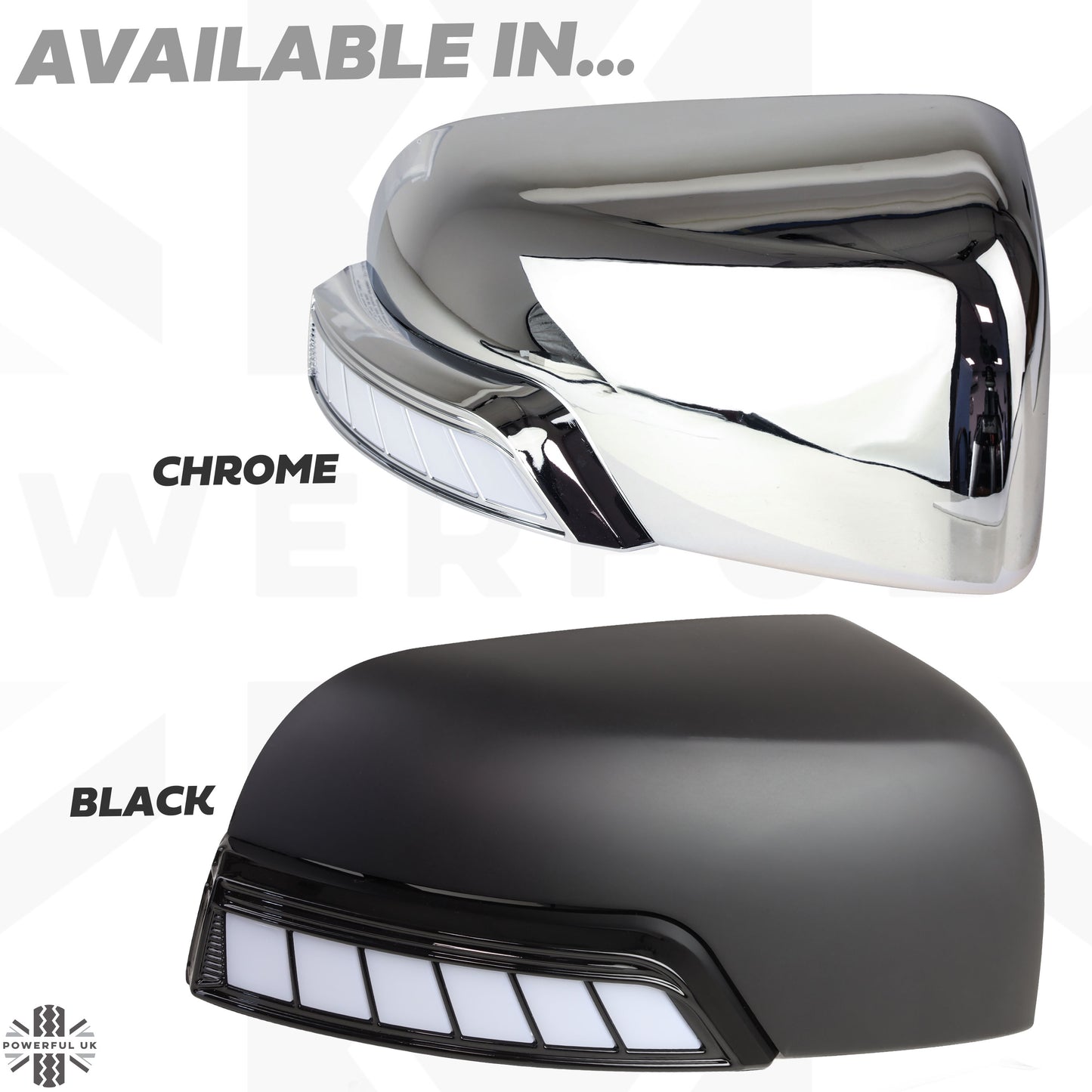 Wing Mirror LED Dynamic Indicator Kit for Ford Ranger T7 (2016-19) - Black