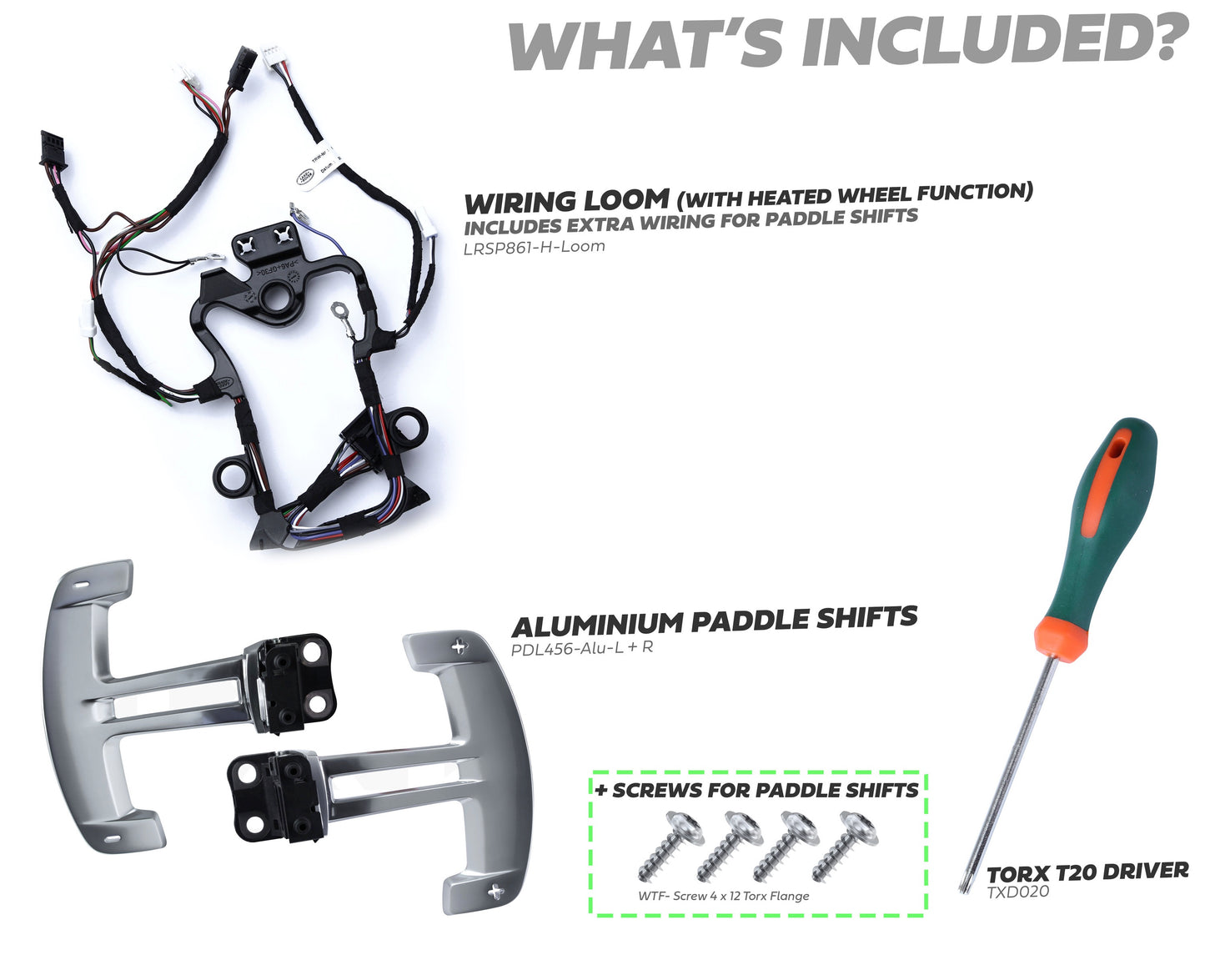 Paddle Shift Upgrade Kit for Land Rover Defender L663 - for Heated or non heated Wheel