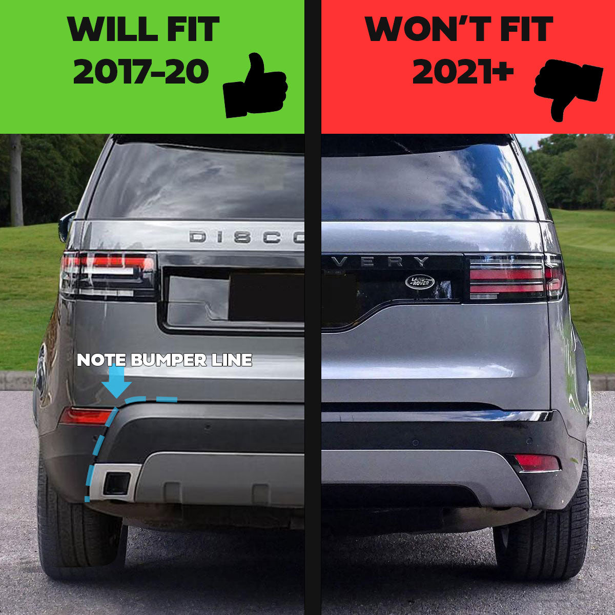 Genuine REAR Mudflaps for Land Rover Discovery 5 pre-facelift 2017-20