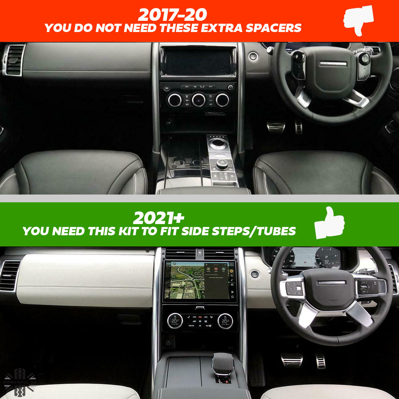 Side Step / Tube Spacer kit (genuine) for Land Rover Discovery 5 2021