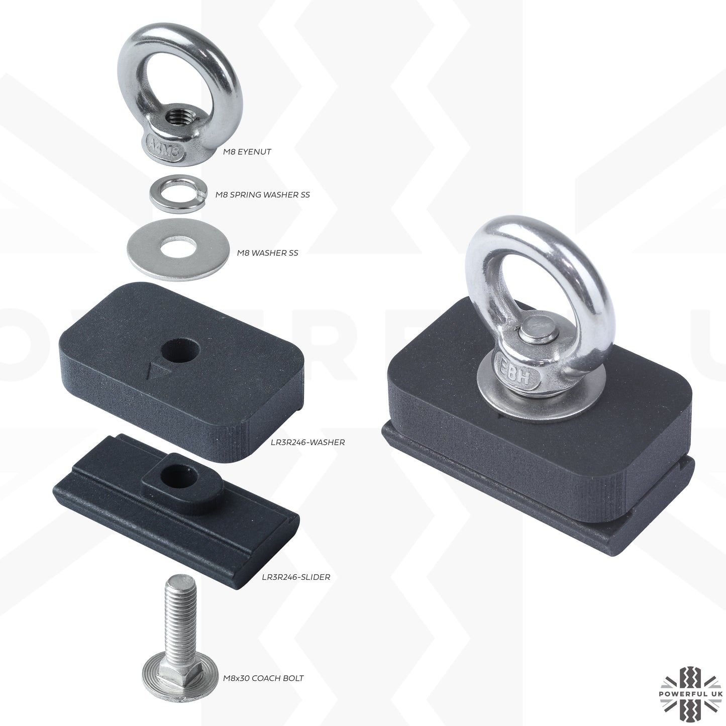 Roof Rail Eyelet Kit - for Land Rover Discovery 3/4