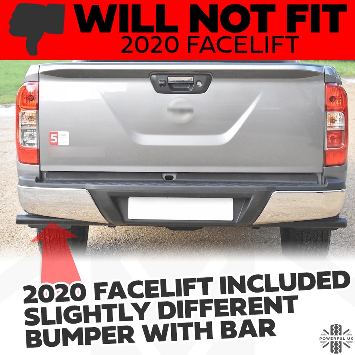 Rear Bumper - OE - Chrome - for Nissan Navara NP300