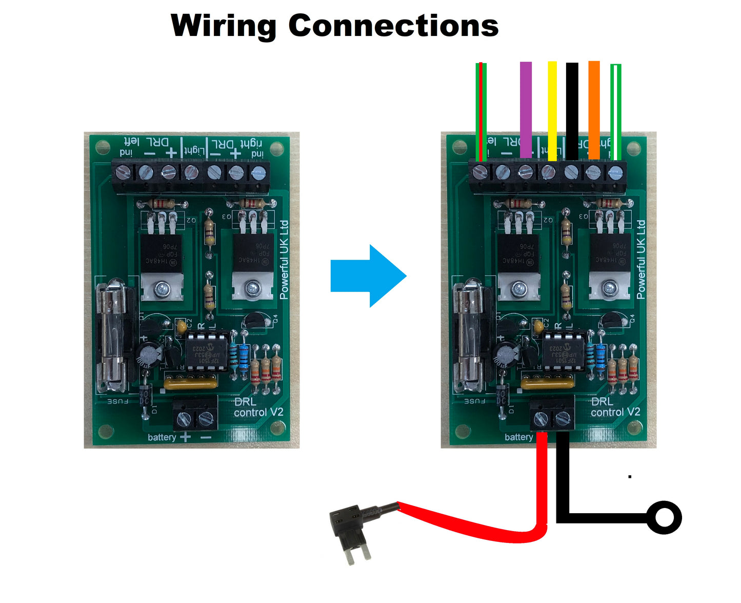 DRL / Fog Light Lamp Wiring + Controller Board Kit