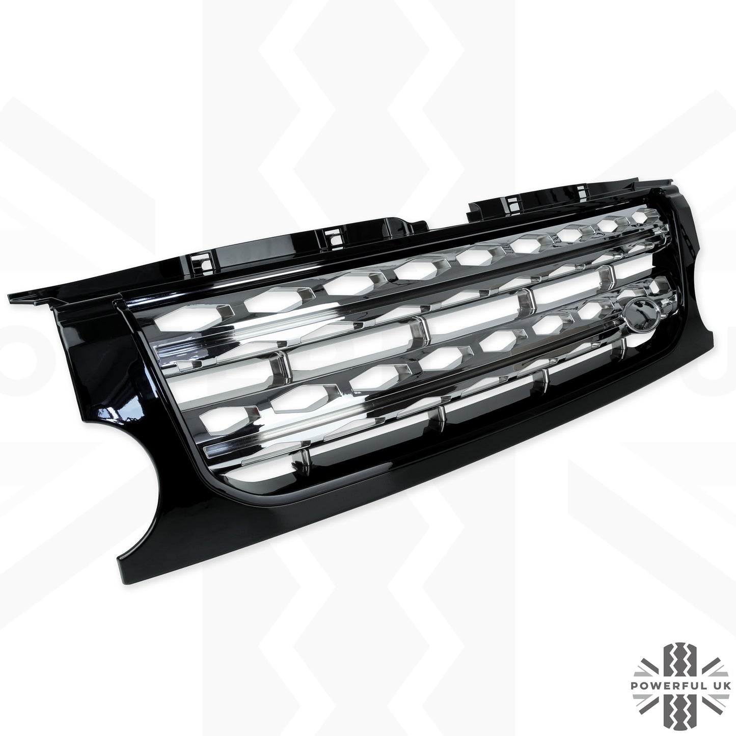 Front Grille for Land Rover Discovery 3 - Disco 4 look - Black / Black / Chrome