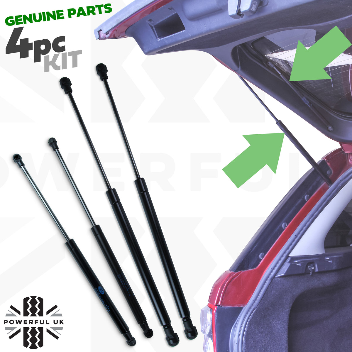 Tailgate Gas Strut 4pc Kit for Range Rover Sport L320 2005-11 - Genuine