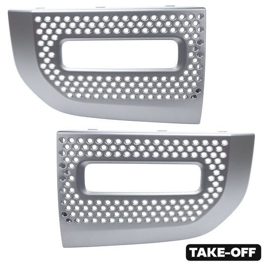 Fog Lamp Surround Grille for Land Rover Defender L663 - TAKE OFF - Silicon Silver - PAIR