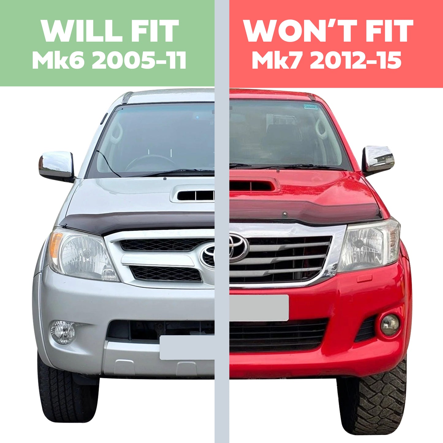 4pc Mudflap Kit - Front & Rear - for Toyota Hilux MK6