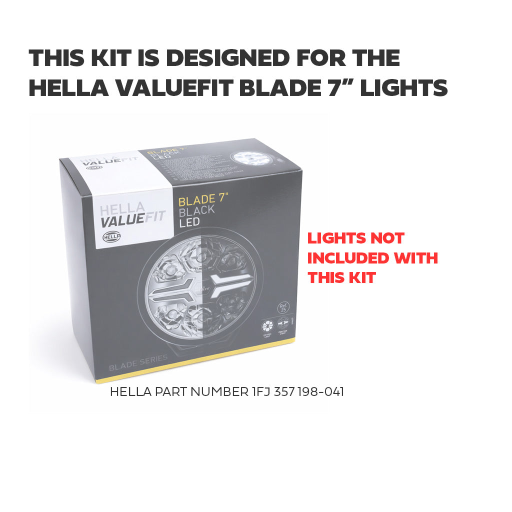 Hella Spotlight Mount Kit for Expedition Roof Rack for Land Rover Defender L663 - MOUNTS ONLY