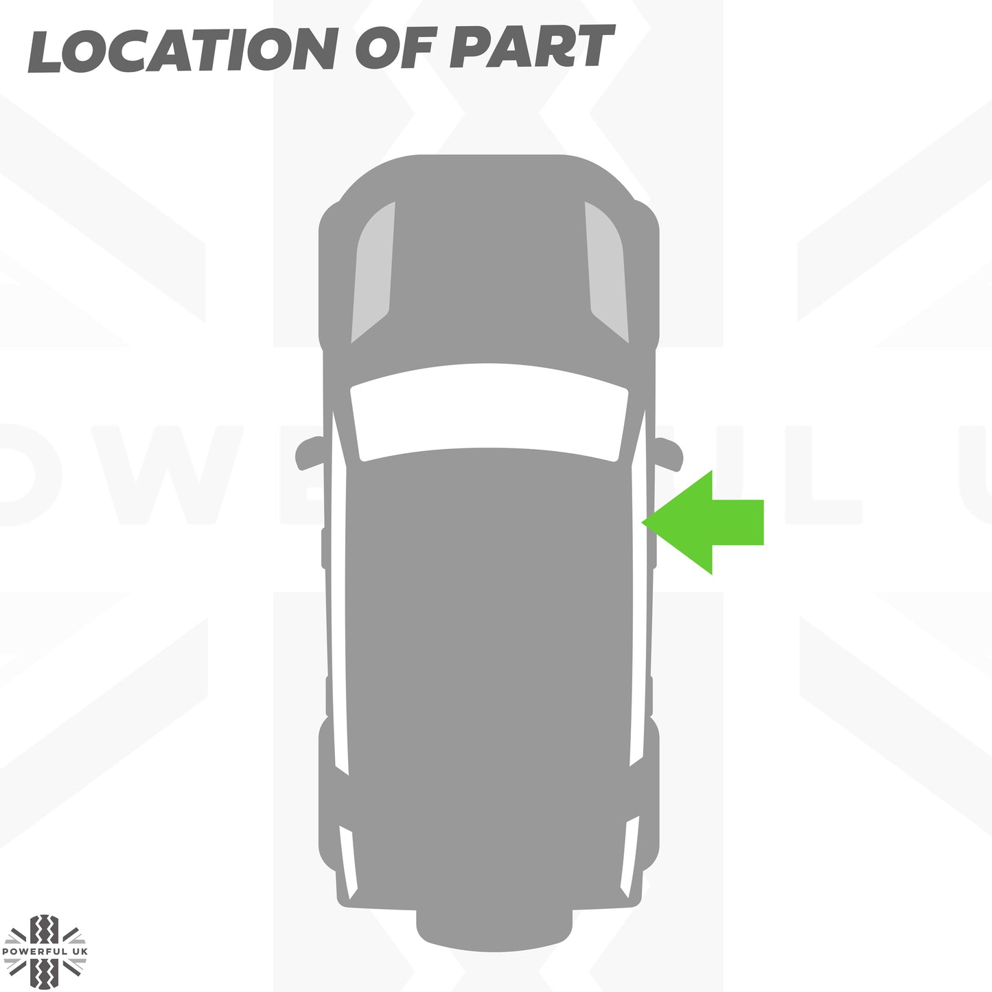 Genuine 'Defender' Scuff Plate for Land Rover Defender L663 Grey - Front Right