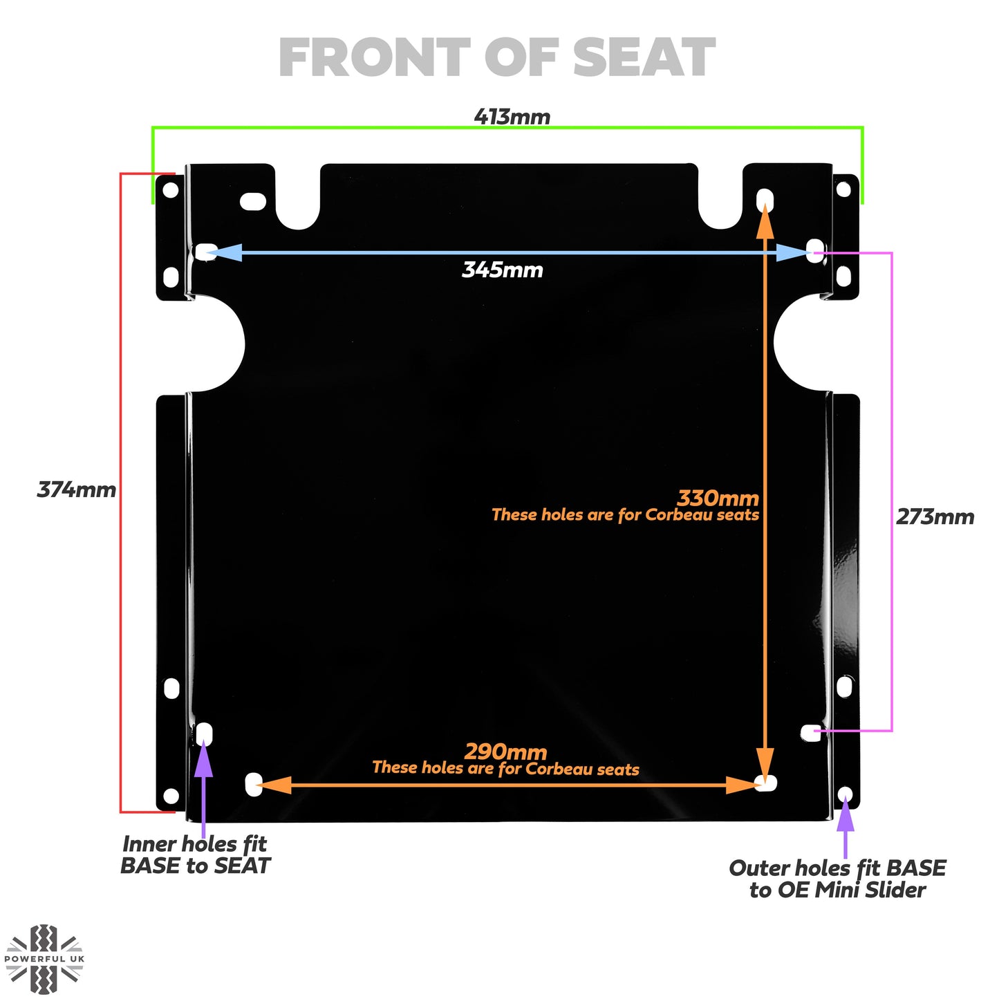 Bucket Seat Adaptors for BMW Mini