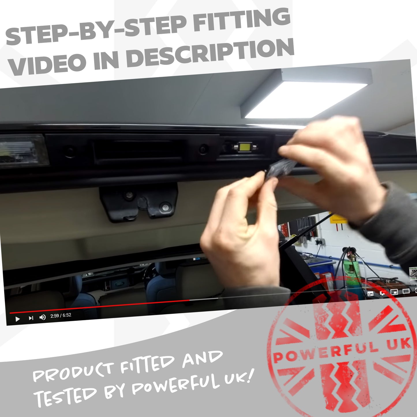 LED number licence plate light upgrade KIT for Range Rover L322