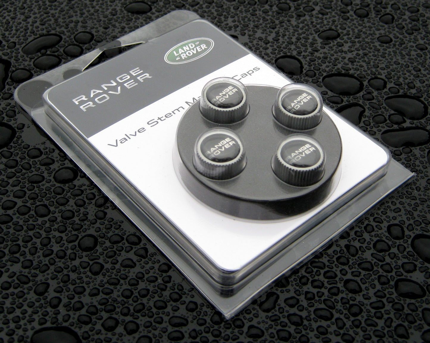"Range Rover" Dust Valve Caps (4pc) for Range Rover Evoque - Genuine