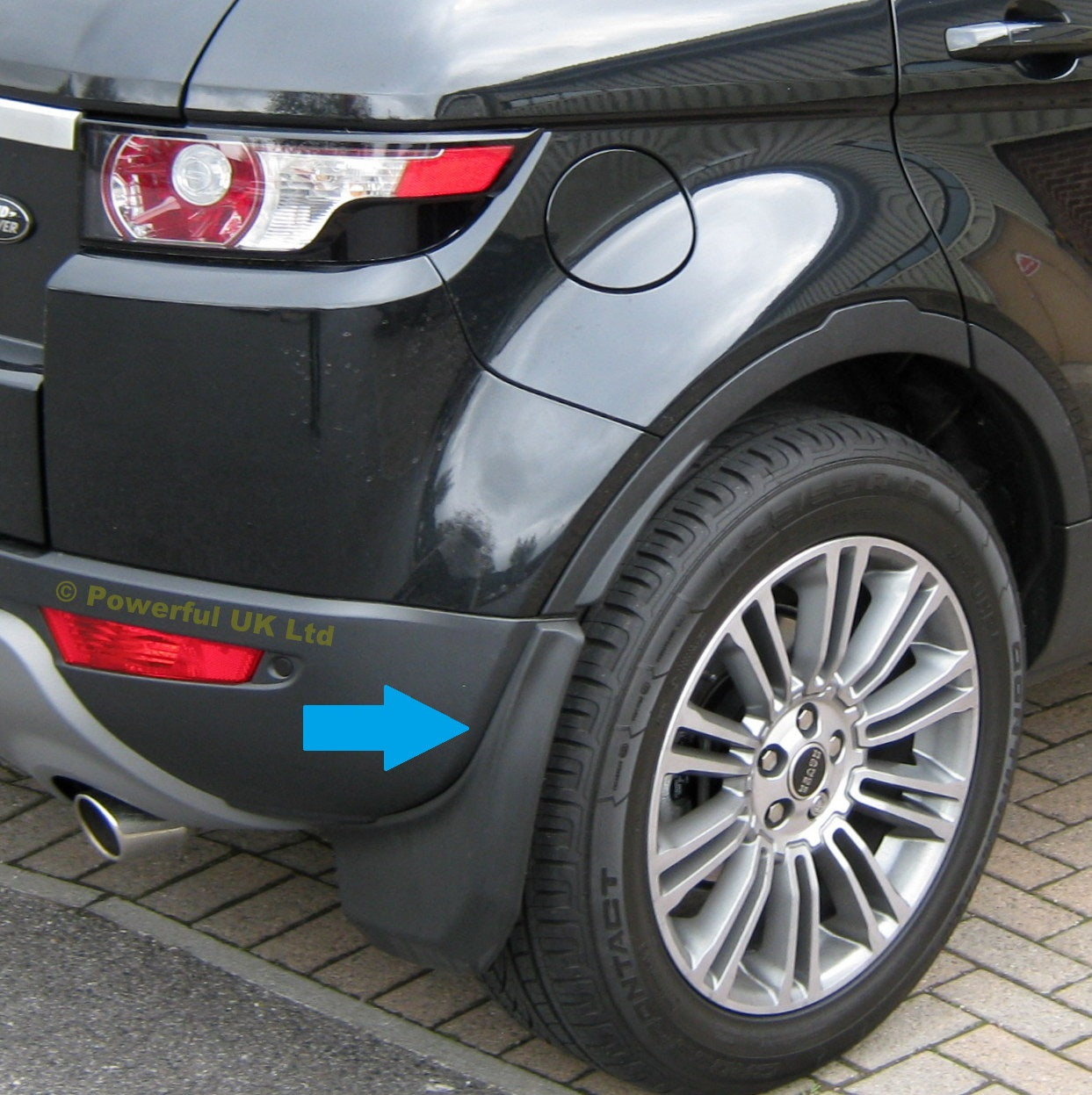 Clearance - Mudflaps (aftermarket) for Rear of Range Rover Evoque Pure/Prestige - Missing fixings and side tabs