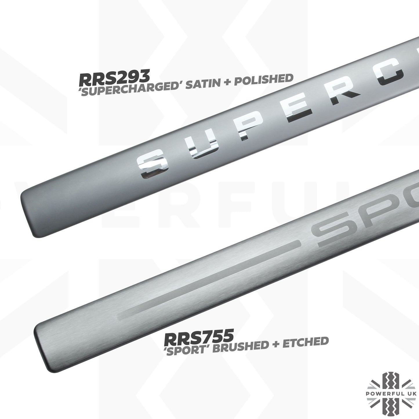 Inner Sill Inserts Stainless Steel - 'SUPERCHARGED' for Range Rover Sport