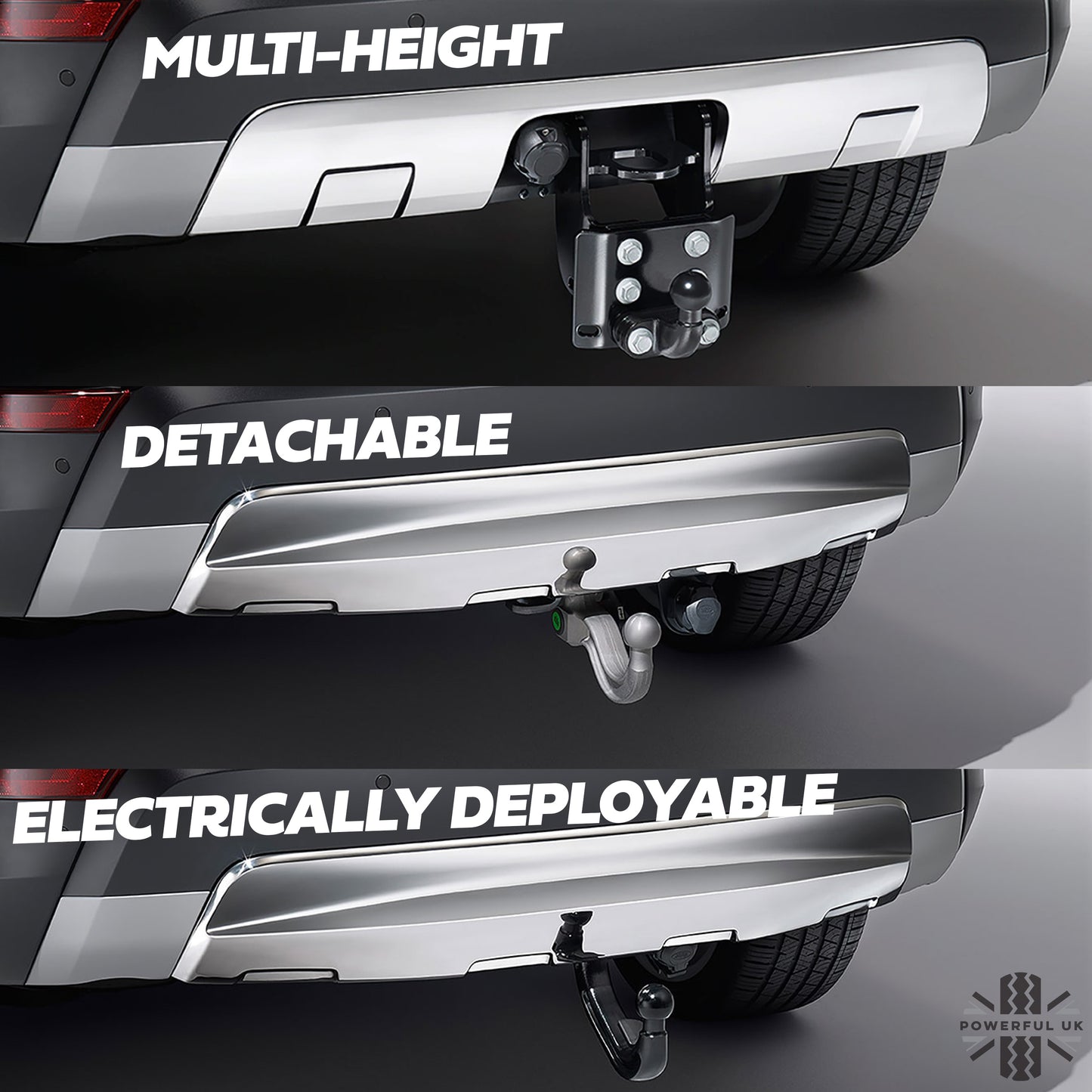 Rear Bumper "Dynamic" Tow Eye Cover FIXED TOW BAR - Black - for Land Rover Discovery 5