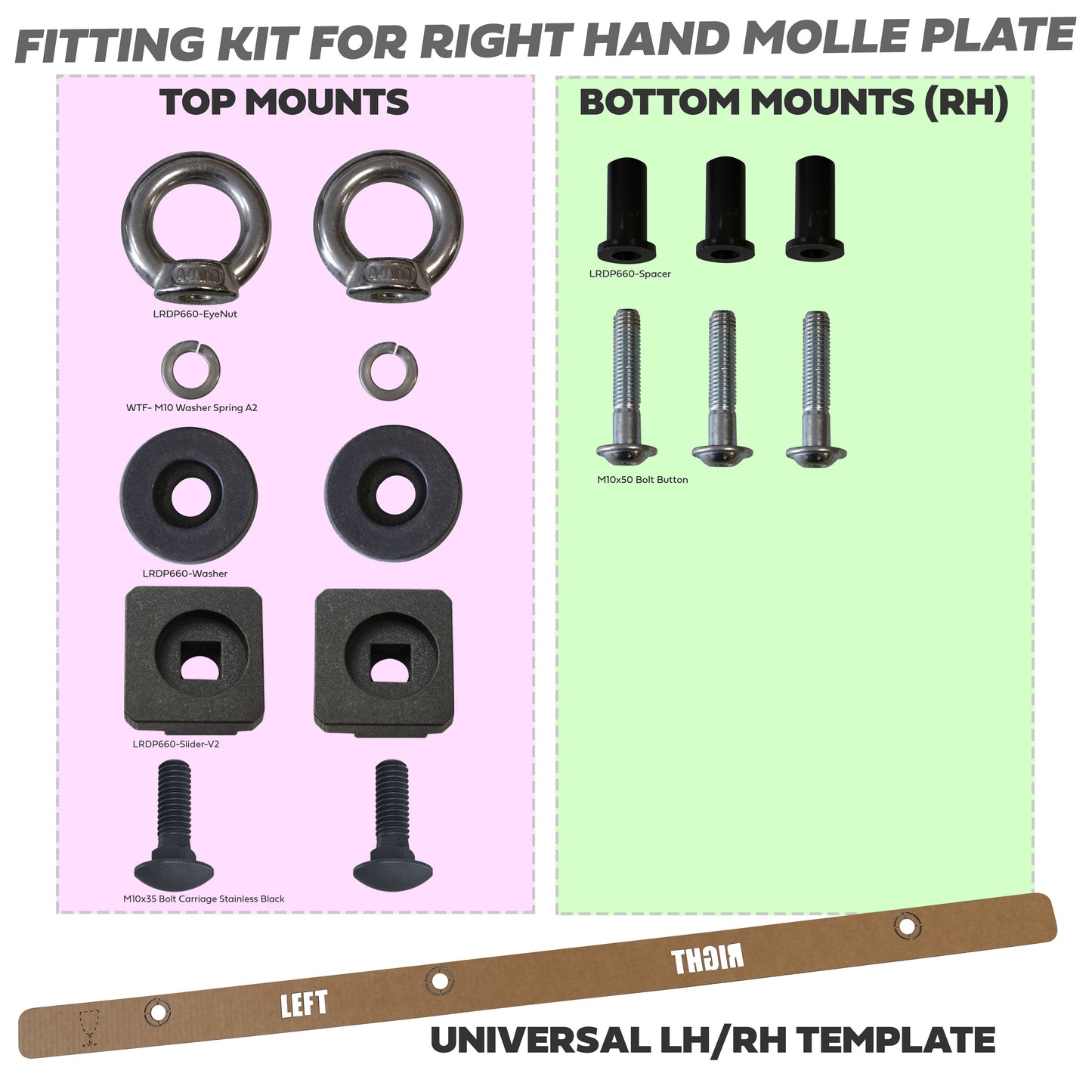 Molle Plate Kit - Mix Design - RH - for Land Rover Defender L663 (110 Model )