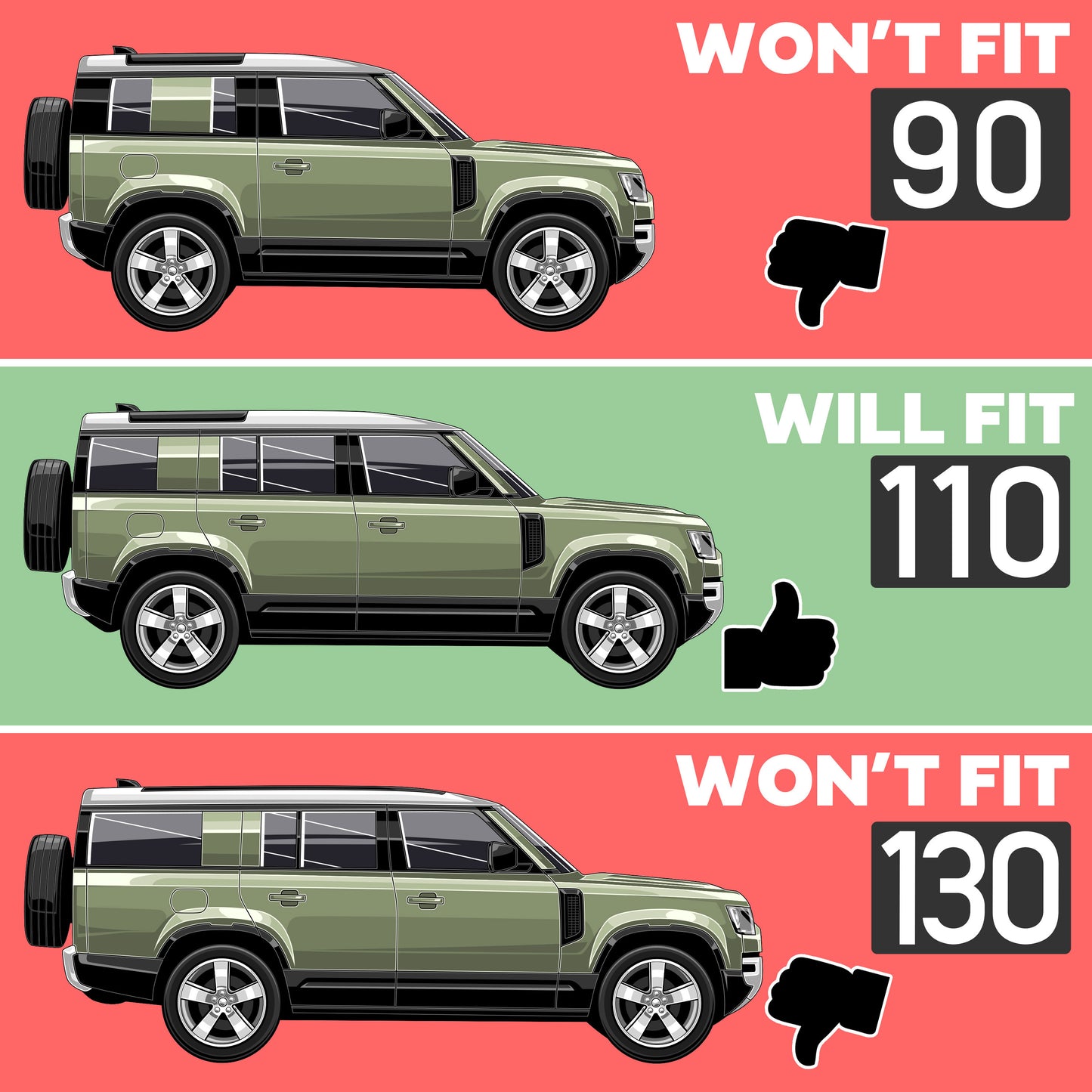 Molle Plate Kit - Grid Design - LH - for Land Rover Defender L663(110)