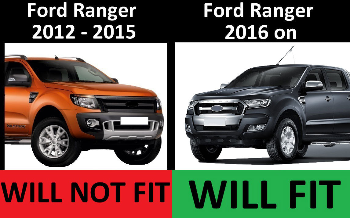 Fog Light Surround Covers in Chrome for Ford Ranger T7 2016-19 (XLT & Limited models)