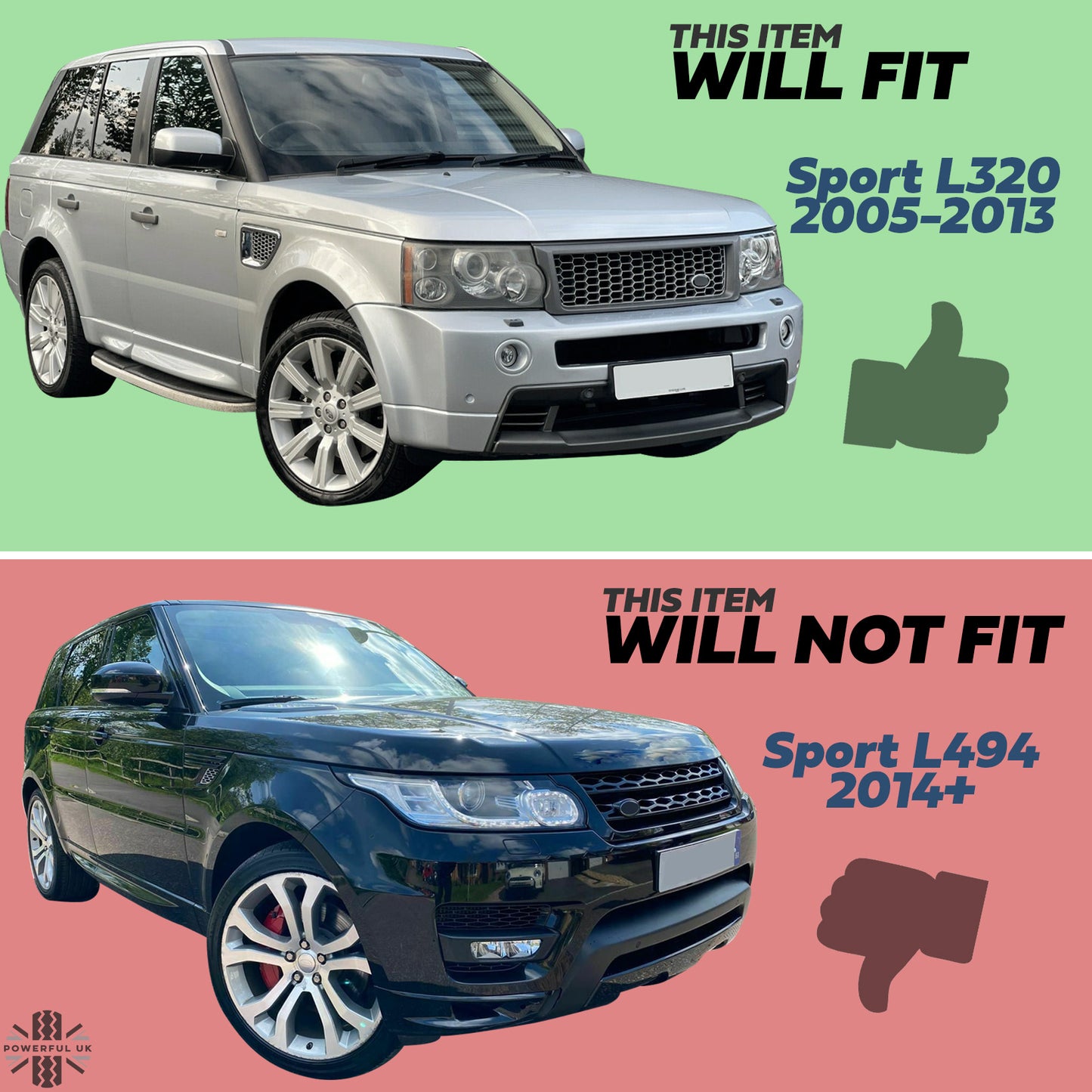 Rubber Floor Mats 4pc - RHD - for Range Rover Sport L320